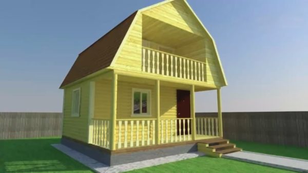 Дървена къща от профилиран дървен материал (проект PD-010)
