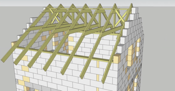 Направи си сам покрив - 3D чертежи могат да бъдат получени с помощта на строителен софтуер.