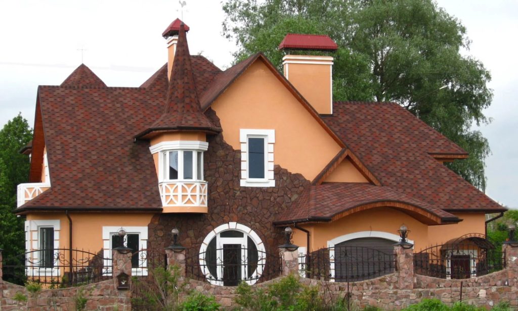 Меките керемиди могат да се използват за покриви със сложна форма