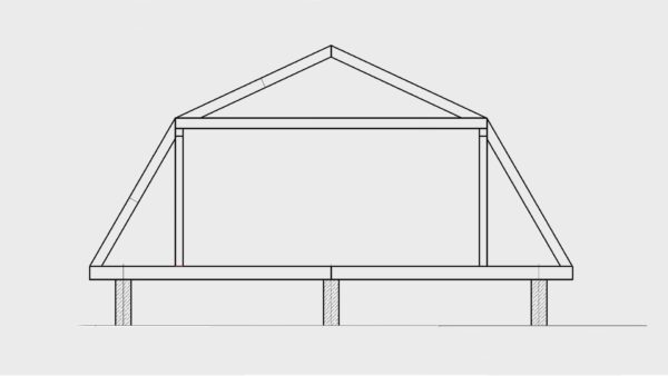 Конвенционална конфигурация на покрива без укрепване