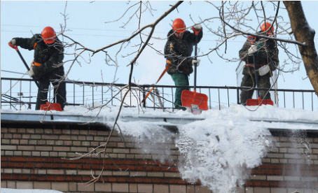 снегопочистване от покриви 