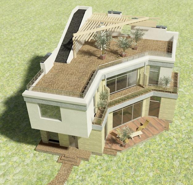 планове на къща с плосък покрив